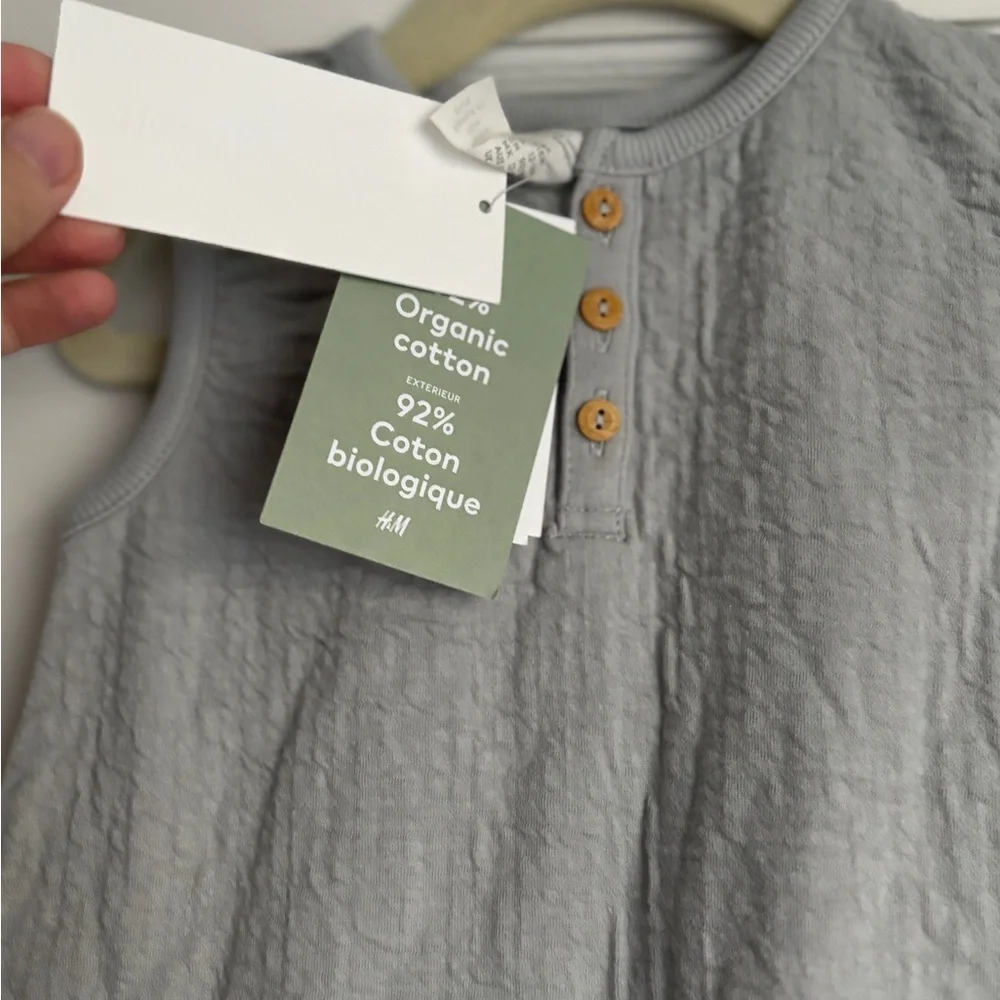 NWT H&M Gray Overalls Romper